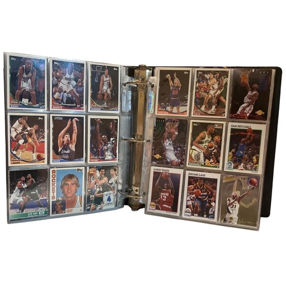 VTG Card Binder w/ Assorted Basketball & Hockey Cards, approx 609 cards - Picture 4 of 13